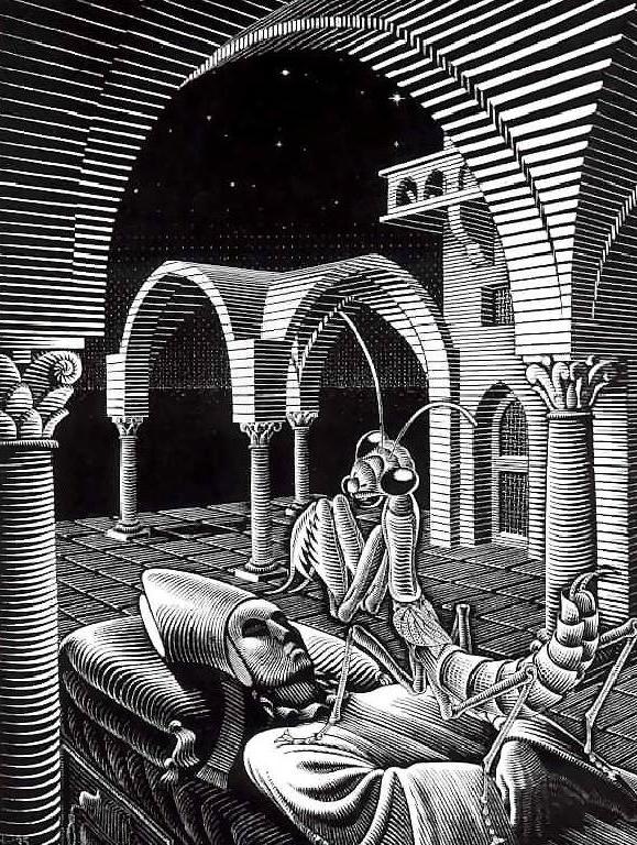 Dream by M.C. Escher Dream by M.C. Escher